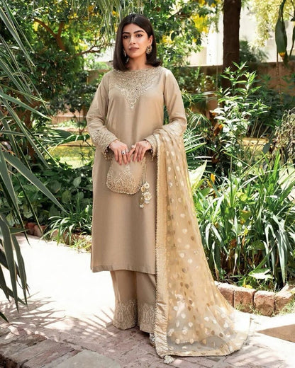 A PREMIUM GEORGETTE EMBROIDERED - DESIGNER SALWAR SUIT