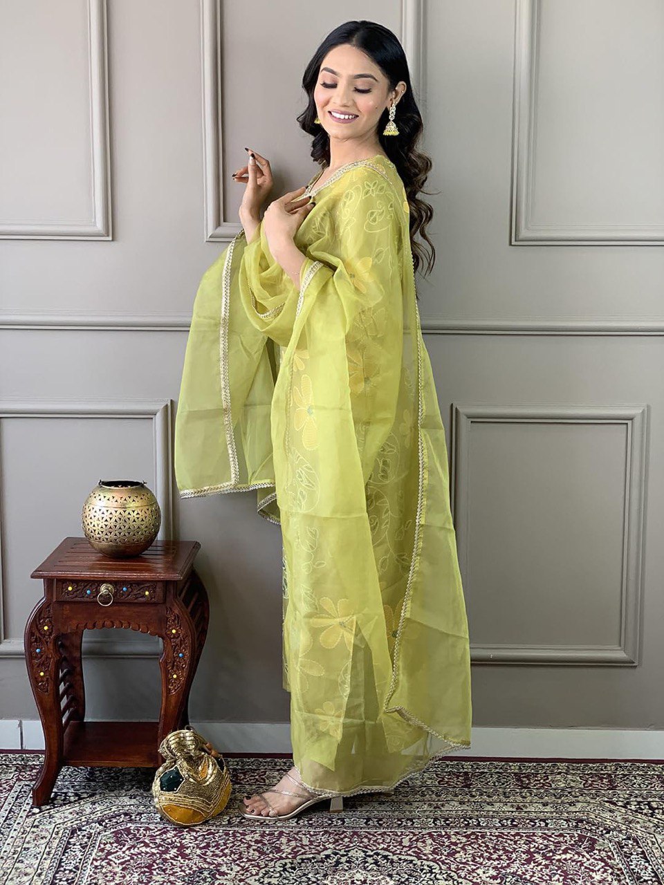 Mirror Majesty Muslin Silk Suit