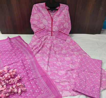 PREMIUM KURTA PALAZZO WITH DUPATTA SUIT SET