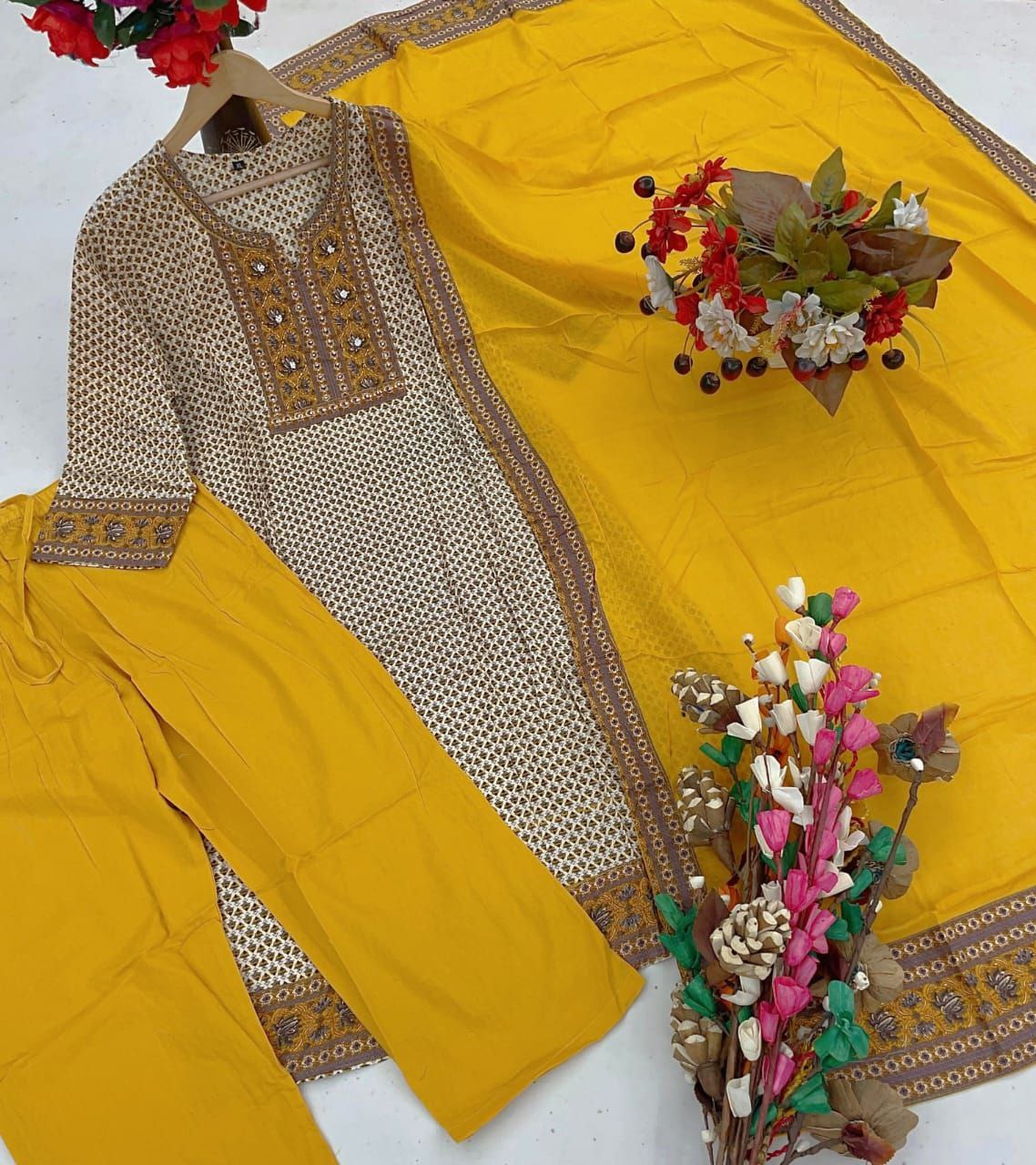 Premium Most Beautiful Cotton Kurta Set