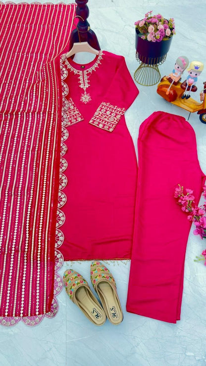 Designer Party Sharara Suit &amp; Dupatta Set