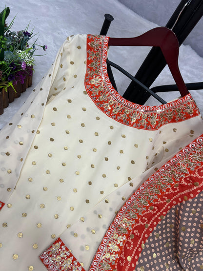 Fancy Kurti Set with Plazzo and a Stunning Dupatta!