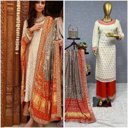 Fancy Kurti Set with Plazzo and a Stunning Dupatta!