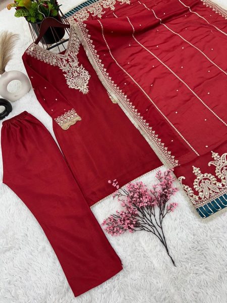 PREMIUM HEAVY EMBROIDERY SEQUENCE WORK SUIT