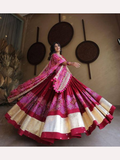 Premium Elegant Lehenga Set with Real Mirror Work